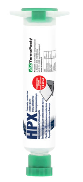 Pasta siltumvadītspēja, 2.8W/mK, -30...300°C, šļirce, 60gr.