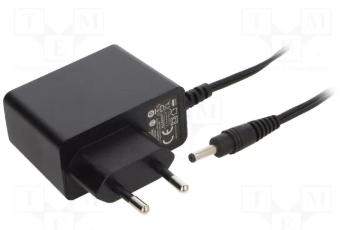 Barošanas bloks 220V=>9V, 1A, 3.5/1.3mm, 9W, 56x28x42mm, 105.9gr