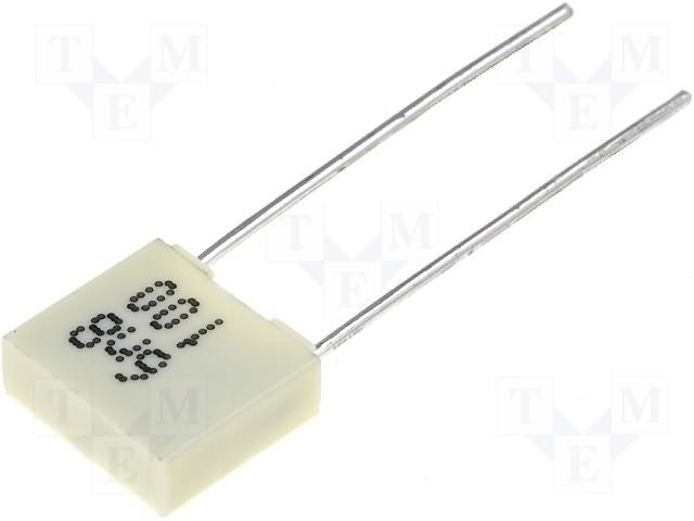 6.8nF/100VDC, 63VAC, ±10%, plēves, poliefirs kondensators, 5mm, 7.2x2.5x6.5mm, KEMET