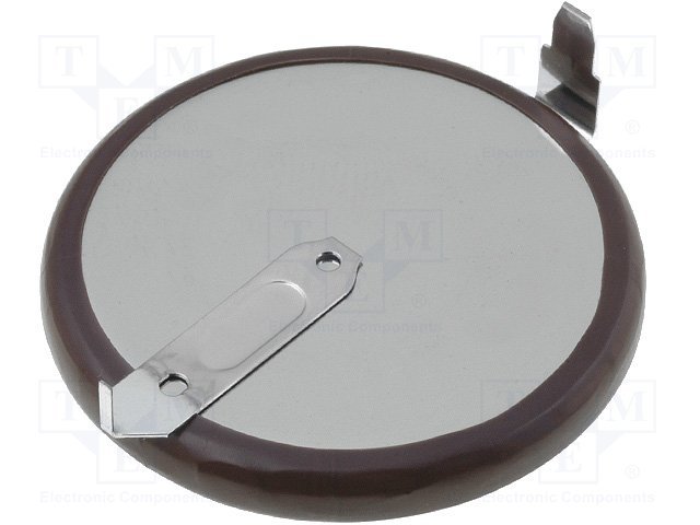 Akumulatori Li-Ion, VL3032, 3.0V, 100maH, Ø30x3.9mm, horizontala, ar kajam, 4gr.