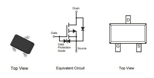 DMG1013UW(PA1) SMD Tranzistors P-FET, LogL(-0.5...-1V), -20V, ±6V, -0.82A, 0.31W, 1R5, SOT323