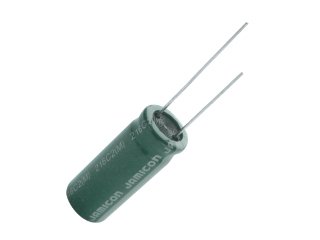 2200/16V, 105C, Ø10x26mm, ±20%, MZ serija , Kondensatori zemas induktivitātes, Jamicon, 11mΩ, 2000h, ar lokaniem izvadiem