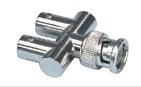 BNC štekers uz 2BNC ligzda, Y-veida, pārēja