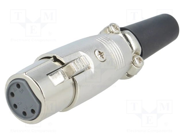 XLR 5PIN, ligzda, vadam