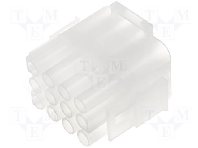 12pin(3x4), korpuss kontaktam "papa", 6.35x6.35mm, NLS serija, taisns