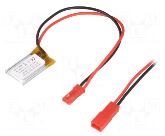 Akumulators Li-pol, 3.7V/85mAh, 2 izvadi, 3.0x15x25mm