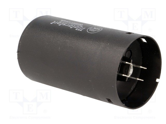 80.0/250VAC, ±10%, elektromotoru kondensators, klemes 6.3mm, M8, 6.3mm, Ø45.5x84mm
