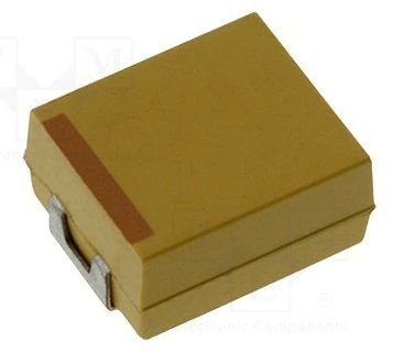 220/16V SMD tantala kondensators LOW ESR, ±10%, 125grad, Case V