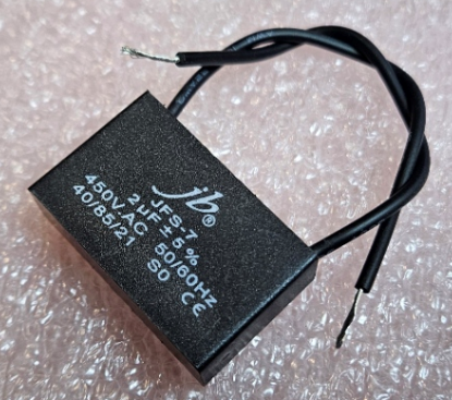 2.0/450VAC, 37x13x23mm, 3000h, polipropelena kondensators dzinējiem, Jb Capacitors