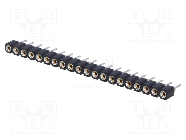 2.54mm 20pin ligzda, cangas kontakti, PCB