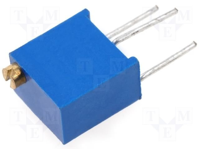 20K pieskaņošais daudzapgriezienu rezistors 250mW, regulators no augšas