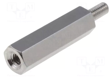 Distancers L=30mm, M4 iekšeja vitne- M4 areja vitne, misiņš