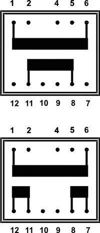 Transformators 220V=>2x7.5V, 2x1330mA, 20VA, 58x50x42mm