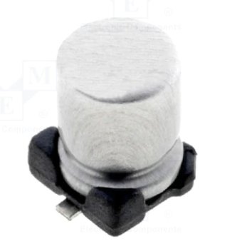 22/35V, SMD, 105C, Ø6.3x6mm, ±20%, elektrolitiskais kondensators, SAMWHA