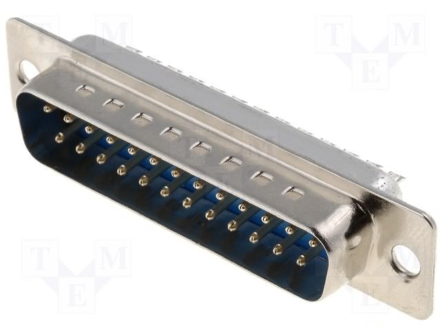 25PIN D-SUB, štekers, gold, solder type