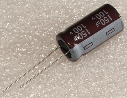 150/100V 105C, Ø12.5x25mm, ±20%, Kondensators elektrolītisks, 2000h, TEAPO, ar lokaniem izvadiem