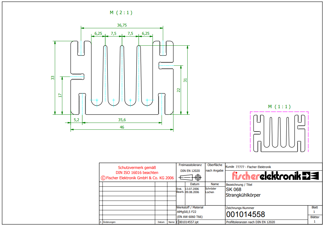 Radiators 50x46x33mm, TO220, aluminijs, melna krasa