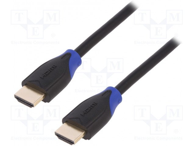 HDMI 19p štekers/19p štekers, versija 2.0, High Speed + Ethernet, 4K, UHD, 1m