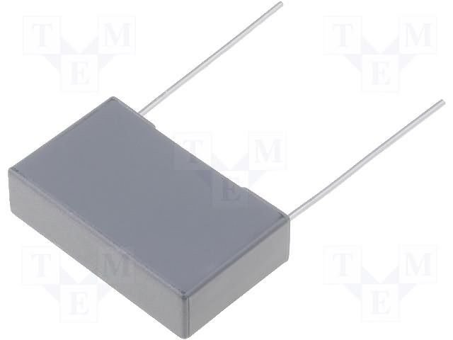 220nF 275VAC plēves kondensatori polipropilēna, ±10%, P22.5, 26.5x6x15mm, traucējumi X2