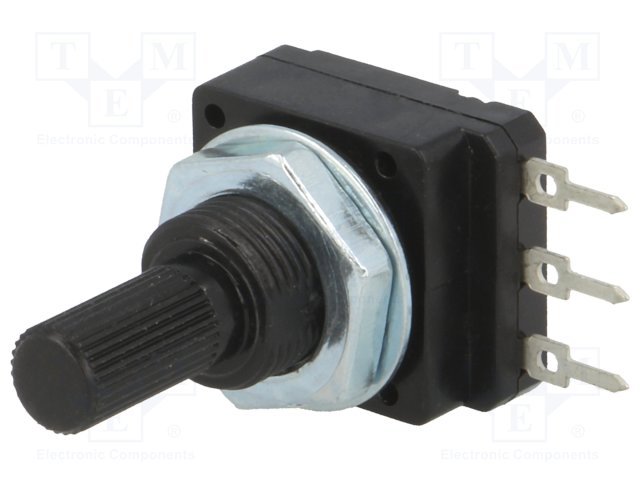 47K mono, 18x16x8mm, 60mW, 6mm, L=12mm, potenciometrs ar lineare atkarību