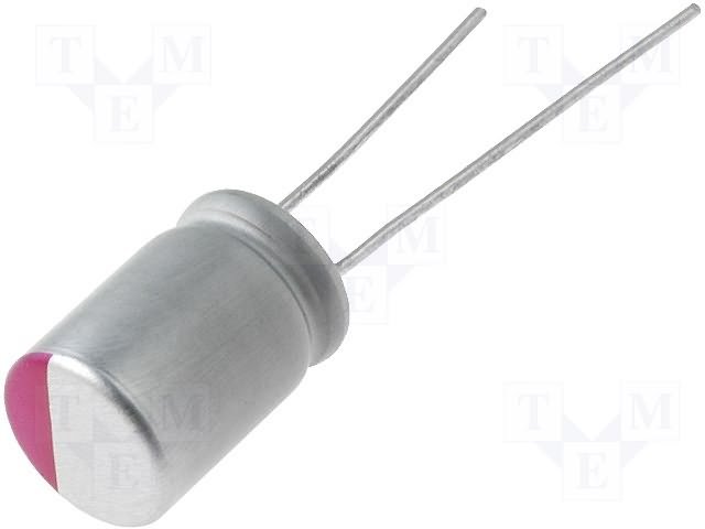 560/4V, -55÷105°C, Ø8x8mm, ±20%, polimēru kondensātors, ESR:7mΩ