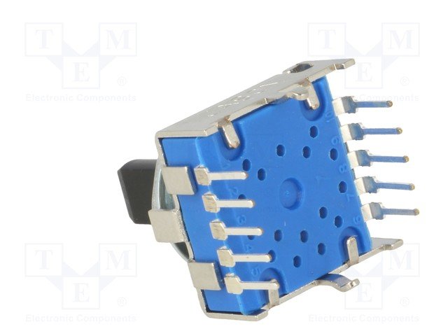 Galetes parslēdzejs 1=>4 kontakts, 0.3A/16V, BBM (non-shorting), 6mm, Lass=7mm