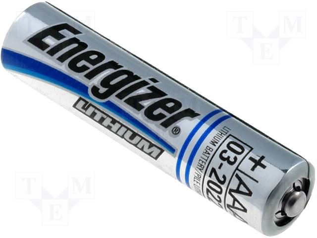 Litija baterija, 1.5V, AAA, 1200mA, Energizer, 5gr.