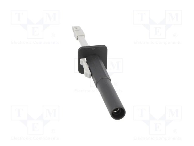 Testera kleps ar adatu, 10A, 4mm, 0.4mm, L=136mm, melna krasa