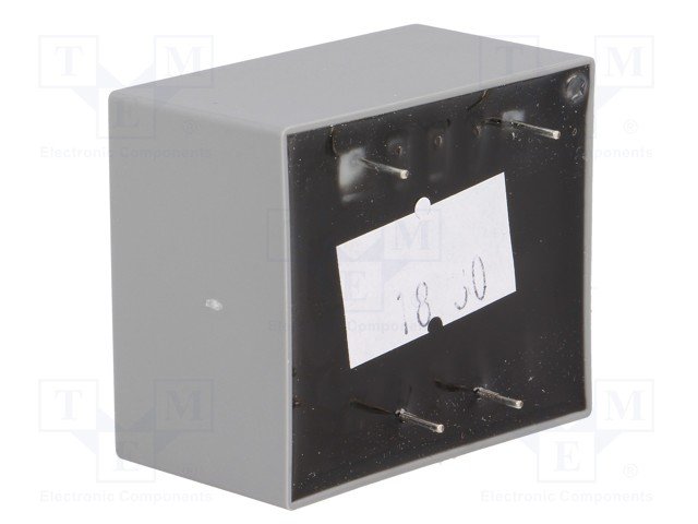 Transformators 220V=>12V, 370mA, 4.5VA, 40.6x34.9x28.1mm