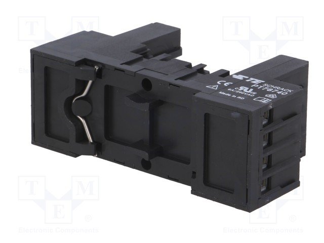 Releja pamats, 14pin(2+3x4), 12A/250VAC, DIN rail montaža, 4PDT
