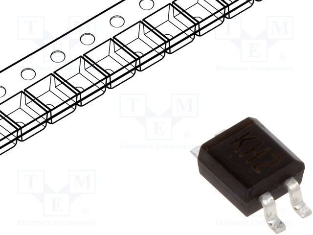 MYS380, SMD, 380V, 0.5A, 3x3mm, Taisngriežu tilts, MicroDIL