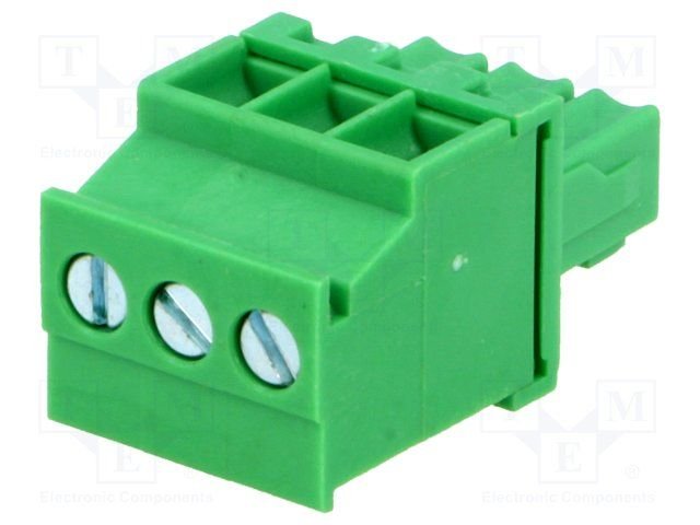 Terminal blocks vadam, ligzda, 3pin, 3.50mm, 0.5÷1.5mm2, leņķisks, 7A