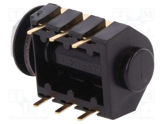 6.35mm ligzda, stereo, plastmasas, THT, skrūvejamas šasijai M9, plastmasu uzgrieznis sudrabots, 2 x on/of, CLIFF