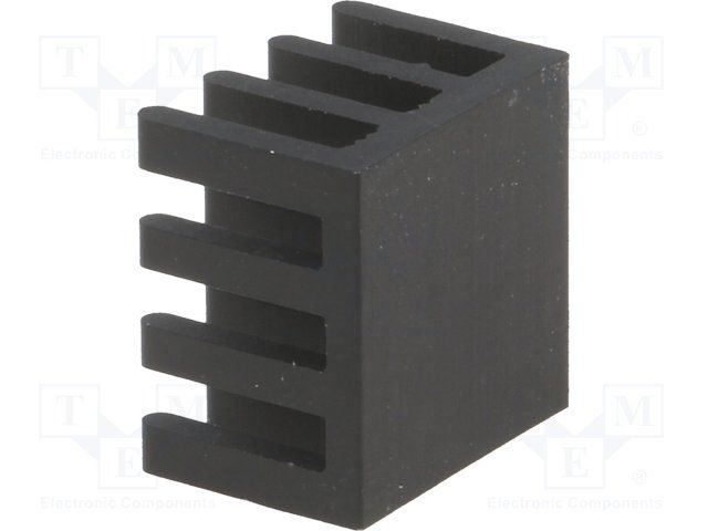 Radiators 14x14x10mm, aluminijs, melna krasa