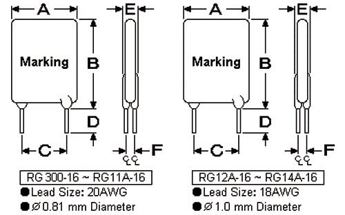 Drošinātājs patsatjaunojošas PTC, 0.75A, 240VAC, 240VDC