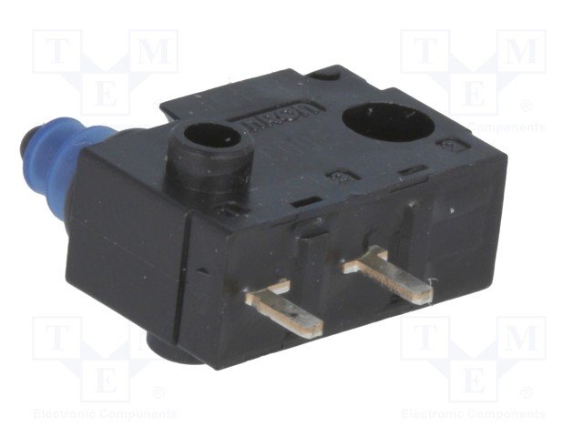 Mikropārslēdzējs bez sviras, SPST-NO, OFF-(ON), 0.1A/30VDC, IP67, 13.3x5.3x9.3mm, PCB, OMRON