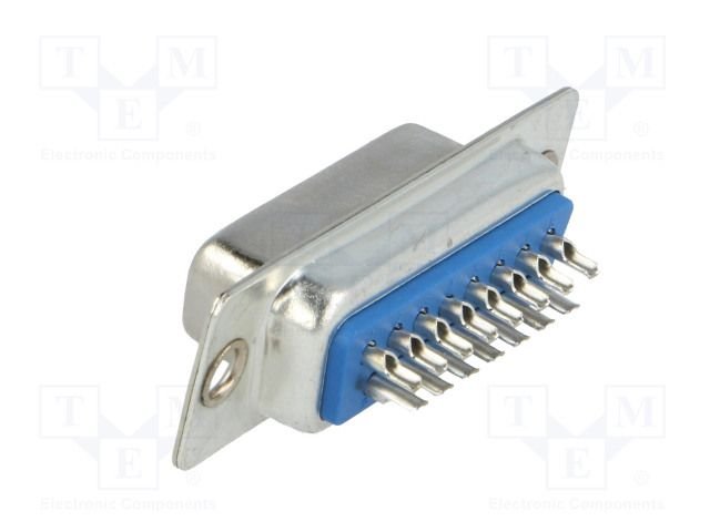 15PIN D-SUB, ligzda, gold, solder type