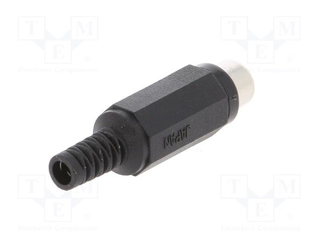 RCA ligzda, plastmasas, taisnais, LUMBERG, melna krasa