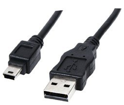 MiniUSB-A(5Pin) štekers/USB A štekers, vads, 3m