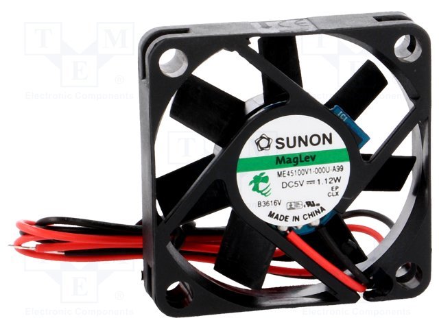 45x45x10mm, DC5V, MagLev, 15.63m3/h, 32dB, 6000rpm, 1.12W, Ventilators