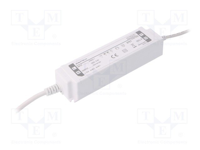 Barošanas bloks LED ar sprieguma stabilizāciju 230VAC=>12DC, 5A, 60W, IP67