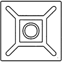 Pašlīmējošās turetajs 28x28x5mm