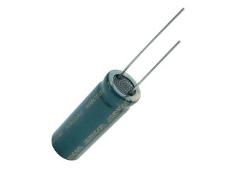 3300/10V, 105C, Ø10x30mm, ±20%, Kondensatori zemas induktivitātes, 2000h, Jamicon, 30mR, ar lokaniem izvadiem