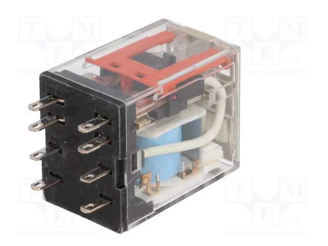 Relejs DC24V, DPDT, 2x10A/250VAC, 2x10A/24VDC, 636R(37mA), divas grupas pārslēgšanu, 28x21.5x36mm, OMRON