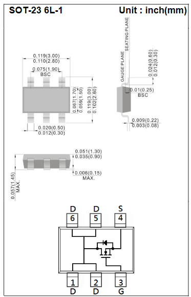 PJS6414(S14) SMD Tranzistors N-FET, LogL(0.5...1.2V), 20V, ±12V, 6.6A, 2W, 0R029, SOT23-6