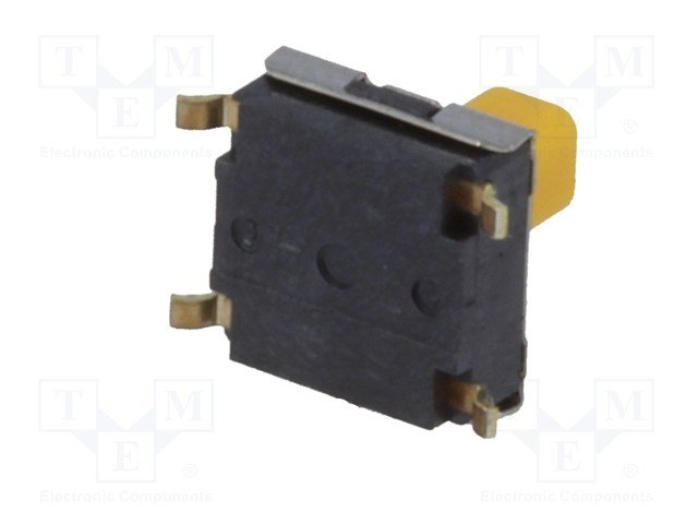 Mikroslēdzejs horizontāls, SPST-NO, OFF-(ON), 0.05A/24VDC, SMD, 6.2x6.2x3mm, 1.47N, L=7.3mm, kvadrātveida stienis, OMRON