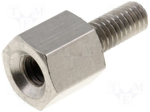 Distancers L=5mm, M2.5 iekšeja vitne- M2.5 areja vitne, misiņš