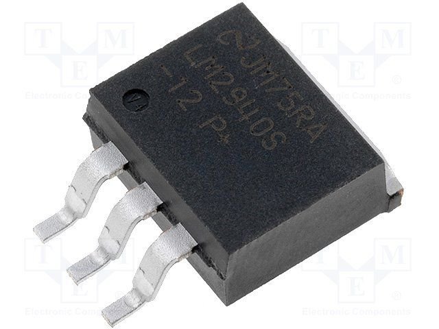 LM2940S-12 SMD Mikroshēma stabilizators LDO, 12V, 1A, TO-263
