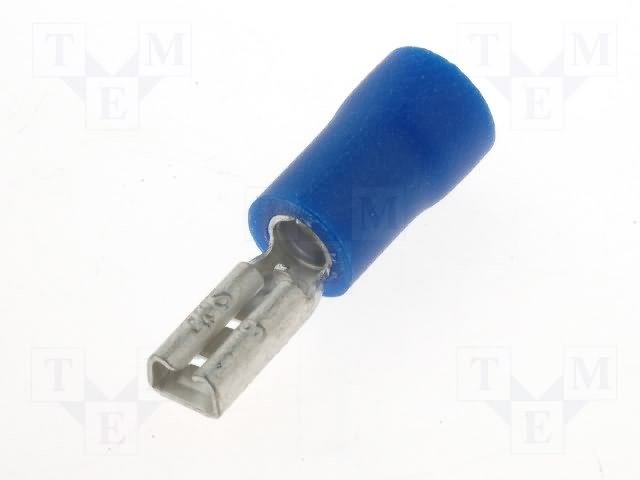 2.8x0.5mm spaile, ligzda, pusatvērta, zila krasa, 1.5...2.5mm2