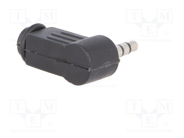 3.5mm štekers, stereo, plastmasas, uz vadu, leņķisks